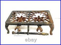 RARE Griswold 2 Burner ceramic Knobs Cast Iron Gas Cooking Stove # 402-18 X 10