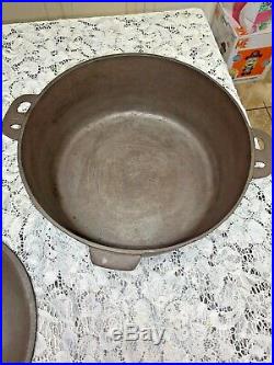 RARE Martin Stove And Range Cast Iron # 9 Dutch Oven With Lid