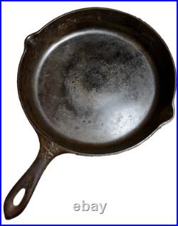 RARE Portland Stove Foundry #8 Cast Iron Skillet Pan Clover Logo MAINE 3.11lb