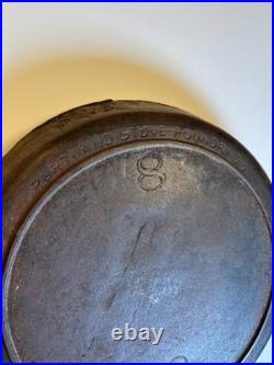 RARE Portland Stove Foundry #8 Cast Iron Skillet Pan Clover Logo MAINE 3.11lb