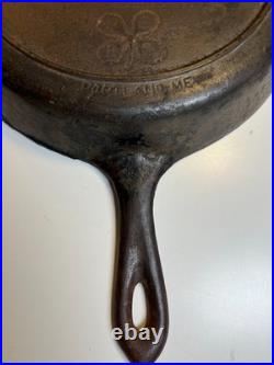 RARE Portland Stove Foundry #8 Cast Iron Skillet Pan Clover Logo MAINE 3.11lb