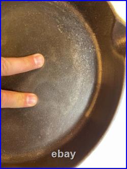 RARE Portland Stove Foundry #8 Cast Iron Skillet Pan Clover Logo MAINE 3.11lb