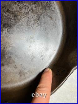 RARE Portland Stove Foundry #8 Cast Iron Skillet Pan Clover Logo MAINE 3.11lb