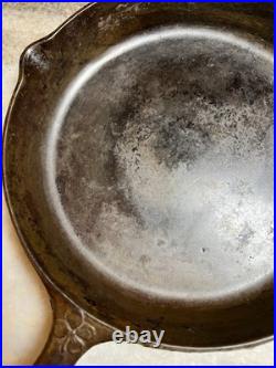 RARE Portland Stove Foundry #8 Cast Iron Skillet Pan Clover Logo MAINE 3.11lb