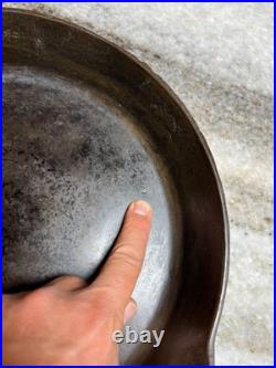 RARE Portland Stove Foundry #8 Cast Iron Skillet Pan Clover Logo MAINE 3.11lb