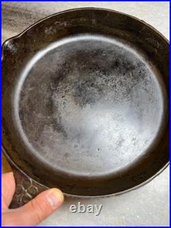 RARE Portland Stove Foundry #8 Cast Iron Skillet Pan Clover Logo MAINE 3.11lb