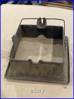 RARE Vintage Gene Goff Cast Iron Corn Dog Iron Maker Flip-Type with Base, Texas