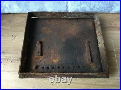 RARE Vintage Metal open Iron Cast Antique OLD fire door stove smoke furnace