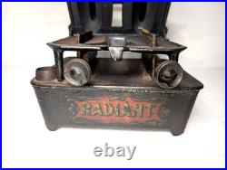 Radiant Cast Iron Kerosene Sad Iron Heater Stove 2 Burner Antique