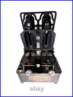 Radiant Cast Iron Kerosene Sad Iron Heater Stove 2 Burner Antique