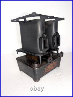 Radiant Cast Iron Kerosene Sad Iron Heater Stove 2 Burner Antique