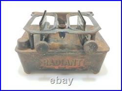 Radiant Cast Sad Iron Stove Gardner Made USA Circa 1800s Double Burner