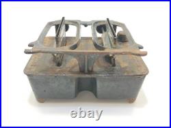 Radiant Cast Sad Iron Stove Gardner Made USA Circa 1800s Double Burner