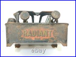 Radiant Cast Sad Iron Stove Gardner Made USA Circa 1800s Double Burner