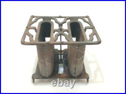 Radiant Cast Sad Iron Stove Gardner Made USA Circa 1800s Double Burner