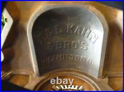 Radiant Estate 1894 Kahn Cast Iron Baseburner Coal Wood Stove Original EXC