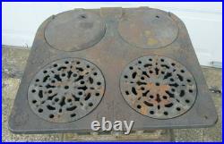 Rare 1885 Golden Star Sad Iron Heater Stove Myers & Osborn 4 burners & stove top