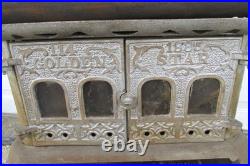 Rare 1885 Golden Star Sad Iron Heater Stove Myers & Osborn 4 burners & stove top