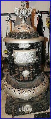 Rare 1890's Germer Radiant Home No 16 M Force Draft Parlor Heating Stove Erie PA