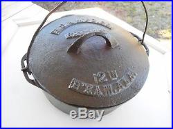 Rare Antique Cast Iron Birmingham Stove & Range No. 8 Dutch Oven Skillet Alabama