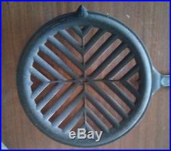 Rare Antique Cast Iron Gas Stove Broiler Frying Pan, Camping, Grilling, Broiling