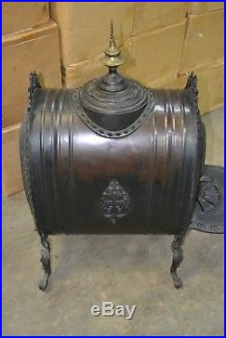 Rare Antique Cast Iron Parlor Heating Stove Patented 1858 Ornate, Gorgeous