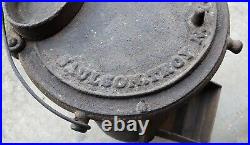 Rare Antique Small Miniature Cast Iron Saulson TROY NY Parlor Wood Coal Stove