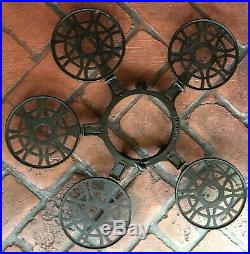 Rare Antique TRIVETREE Cast Iron Trivets for 6 Wood Stove Pipe
