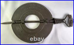 Rare Cast Iron Brown Camp Des Moines Iowa 6 Inch I. O. A Stove Damper Patent 1925