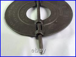 Rare Cast Iron Brown Camp Des Moines Iowa 6 Inch I. O. A Stove Damper Patent 1925
