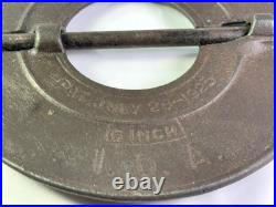 Rare Cast Iron Brown Camp Des Moines Iowa 6 Inch I. O. A Stove Damper Patent 1925
