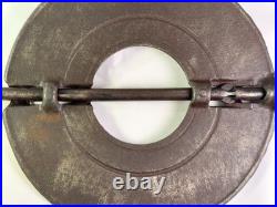 Rare Cast Iron Brown Camp Des Moines Iowa 6 Inch I. O. A Stove Damper Patent 1925
