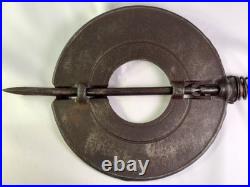 Rare Cast Iron Brown Camp Des Moines Iowa 6 Inch I. O. A Stove Damper Patent 1925