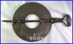 Rare Cast Iron Brown Camp Des Moines Iowa 6 Inch I. O. A Stove Damper Patent 1925