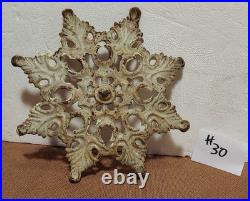 Rare-Cast Iron Star Shaped Center Hubs for Stove Pipe Floor Grate-Rare #30