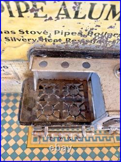Rare Early 1900's Sapolin Advertising Display Cast Iron Stove on Lithograph Tin Rare Early 1900's Sapolin Advertising Display Cast Iron Stove on Lithograph Tin