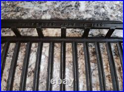 Rare Grover Stove Cast Iron Long Broiler Patented July 24th 1860 Pre-Civil War