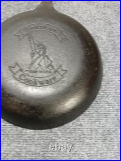 Rare Vintage AB&I American Brass & Iron Cast Iron Skillet 9 Lady Libery Logo Rare Vintage AB&I American Brass & Iron Cast Iron Skillet 9 Lady Libery Logo