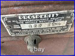 Rare Vintage Antique Prosperity Coal Wood Burning Parlor Heater Stove Cast Iron