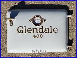 Rare Vintage Glendale 400 Enamel Cast Iron Wood Stove Kitchen Range Oven Door