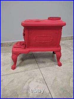 Red Woody Cast Stove Nostalgia, Wood Burning Stove, % 100 Cast Iron Stove Red Woody Cast Stove Nostalgia, Wood Burning Stove, % 100 Cast Iron Stove