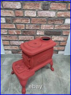 Red Woody Cast Stove Nostalgia, Wood Burning Stove, % 100 Cast Iron Stove Red Woody Cast Stove Nostalgia, Wood Burning Stove, % 100 Cast Iron Stove