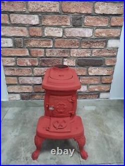 Red Woody Cast Stove Nostalgia, Wood Burning Stove, % 100 Cast Iron Stove Red Woody Cast Stove Nostalgia, Wood Burning Stove, % 100 Cast Iron Stove