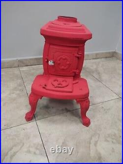 Red Woody Cast Stove Nostalgia, Wood Burning Stove, % 100 Cast Iron Stove Red Woody Cast Stove Nostalgia, Wood Burning Stove, % 100 Cast Iron Stove