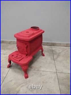 Red Woody Cast Stove Nostalgia, Wood Burning Stove, % 100 Cast Iron Stove Red Woody Cast Stove Nostalgia, Wood Burning Stove, % 100 Cast Iron Stove