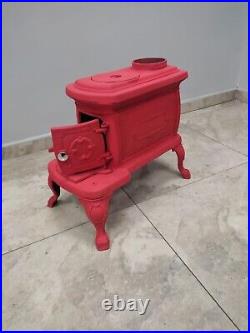 Red Woody Cast Stove Nostalgia, Wood Burning Stove, % 100 Cast Iron Stove Red Woody Cast Stove Nostalgia, Wood Burning Stove, % 100 Cast Iron Stove