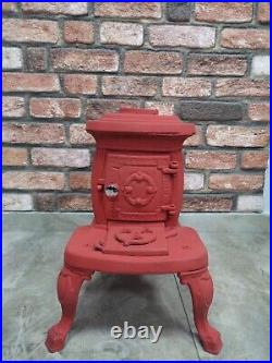 Red Woody Cast Stove Nostalgia, Wood Burning Stove, % 100 Cast Iron Stove Red Woody Cast Stove Nostalgia, Wood Burning Stove, % 100 Cast Iron Stove