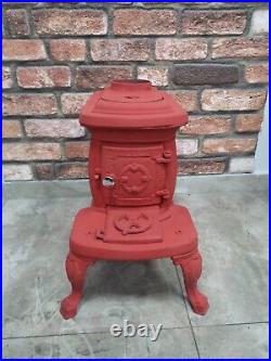 Red Woody Cast Stove Nostalgia, Wood Burning Stove, % 100 Cast Iron Stove Red Woody Cast Stove Nostalgia, Wood Burning Stove, % 100 Cast Iron Stove