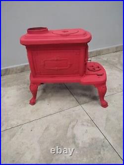 Red Woody Cast Stove Nostalgia, Wood Burning Stove, % 100 Cast Iron Stove Red Woody Cast Stove Nostalgia, Wood Burning Stove, % 100 Cast Iron Stove