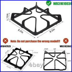 Replacement Cast Iron Stove Grates Compatible with GE Cooking Models 4-Pack